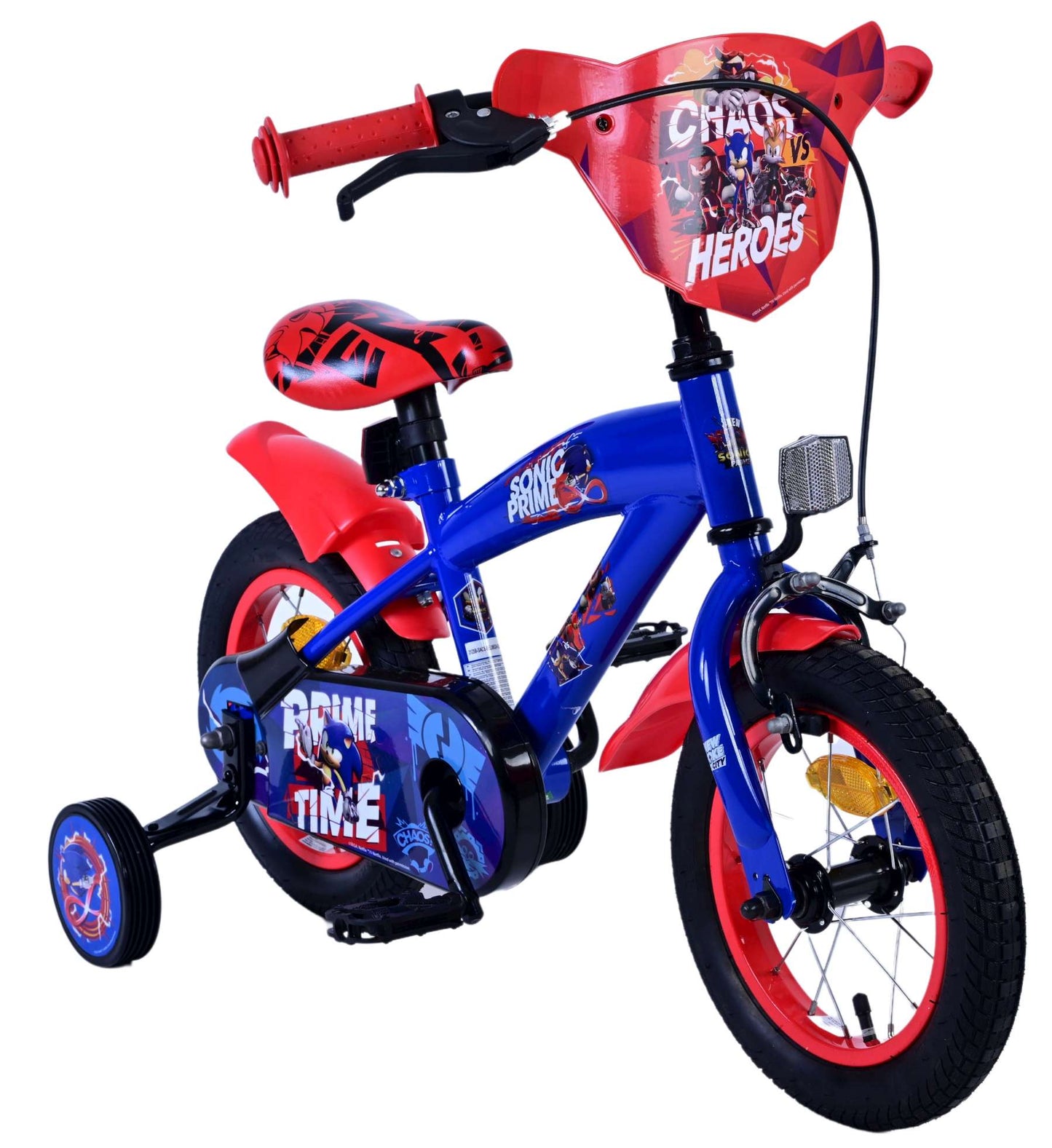 Sonic Prime Kinderfiets - Jongens - 12 inch - Blauw Rood - Blauw, Rood - 3-5 jaar extra afbeelding 6