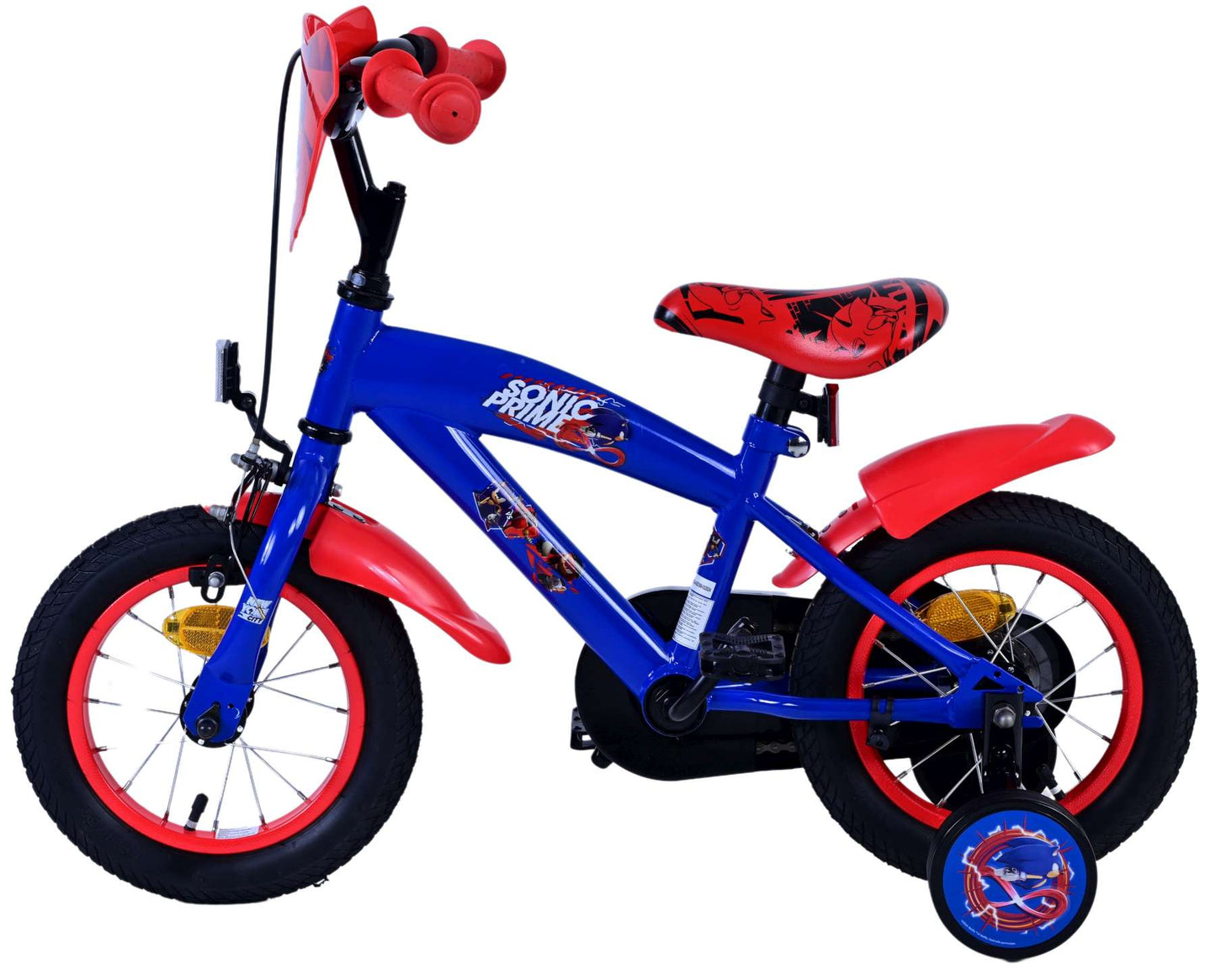 Sonic Prime Kinderfiets - Jongens - 12 inch - Blauw Rood - Blauw, Rood - 3-5 jaar extra afbeelding 8