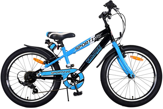 Volare Sportivo Kinderfiets - Jongens - 20 inch - Blauw - 7 versnellingen - 6-8 jaar bij Fietstotaal