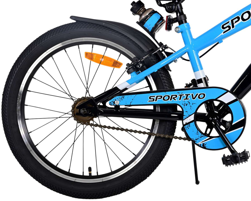 Volare Sportivo Kinderfiets - Jongens - 20 inch - Blauw - Twee handremmen - 6-8 jaar extra afbeelding 4