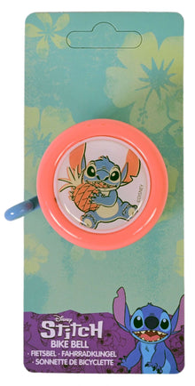 Disney Stitch Fietsbel - Roze / Koraal Blauw bij Fietstotaal