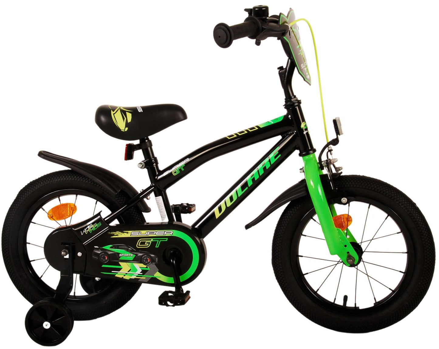 Volare Super GT Kinderfiets - Jongens - 14 inch - Groen - 3-5 jaar extra afbeelding 3