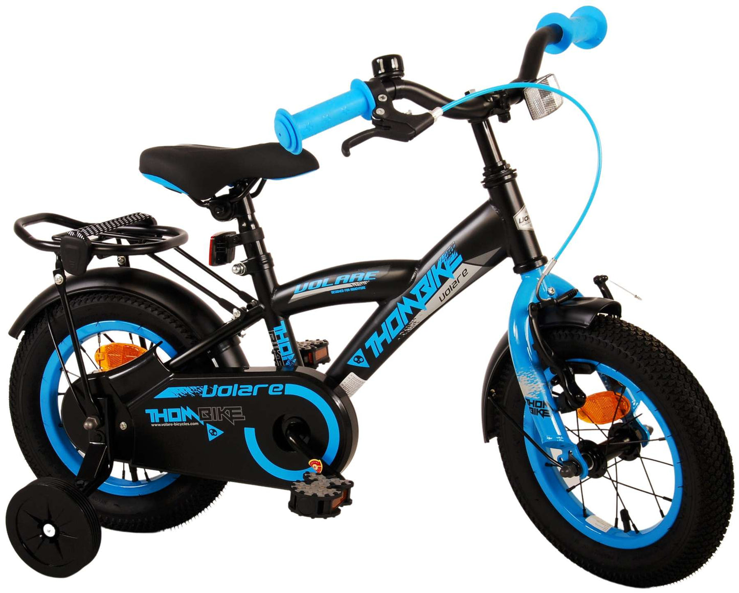 Volare Thombike Kinderfiets - Jongens - 12 inch - Zwart Blauw - Zwart, Blauw - 3-5 jaar extra afbeelding 4