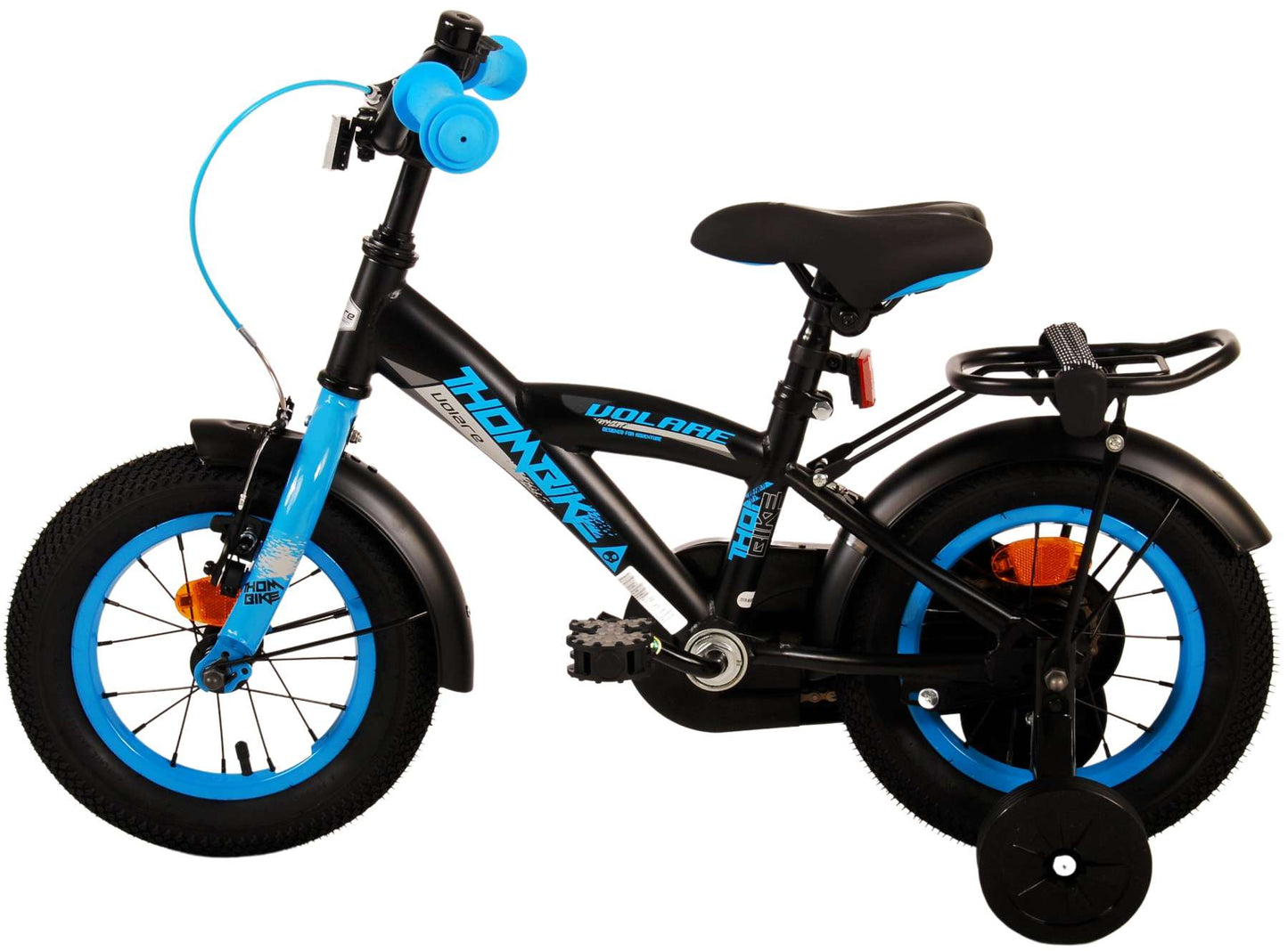 Volare Thombike Kinderfiets - Jongens - 12 inch - Zwart Blauw - Zwart, Blauw - 3-5 jaar extra afbeelding 14