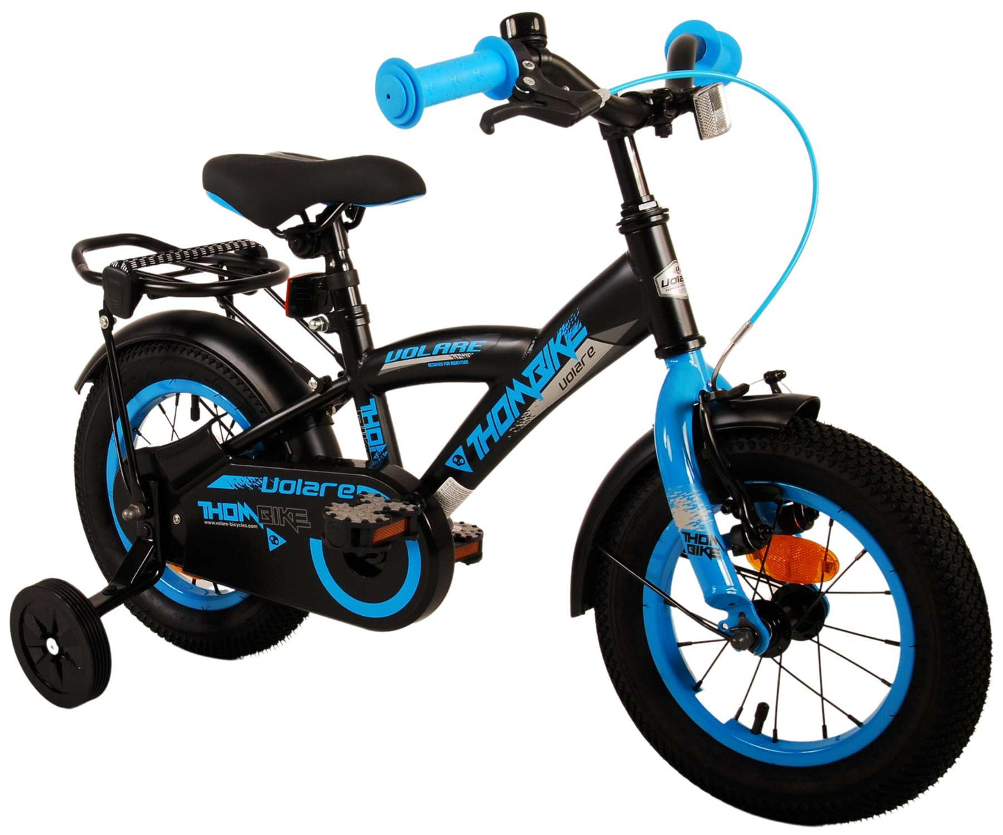 Volare Thombike Kinderfiets - Jongens - 12 inch - Zwart Blauw - Zwart, Blauw - 3-5 jaar extra afbeelding 11