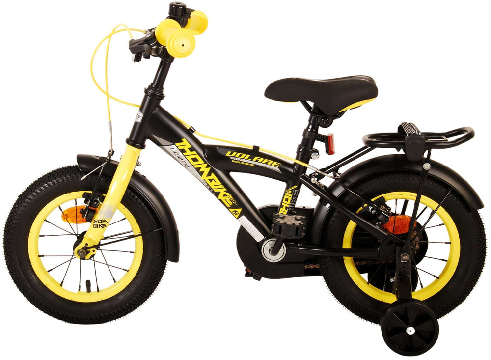 Volare Thombike Kinderfiets - Jongens - 12 inch - Zwart Geel - Zwart, Geel - 3-5 jaar extra afbeelding 14