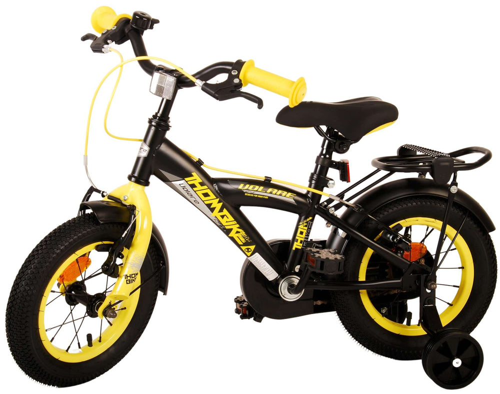 Volare Thombike Kinderfiets - Jongens - 12 inch - Zwart Geel - Zwart, Geel - 3-5 jaar extra afbeelding 15