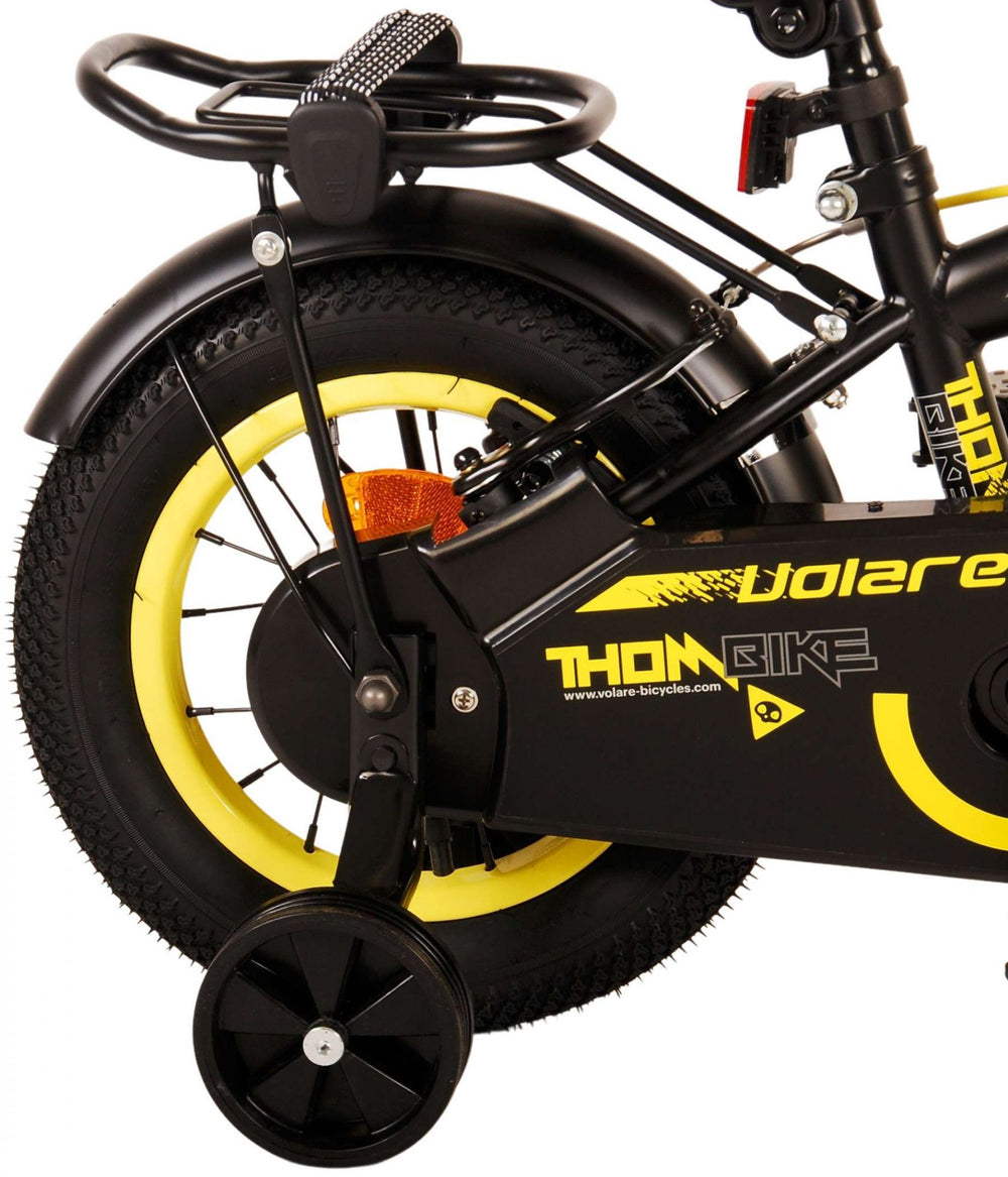 Volare Thombike Kinderfiets - Jongens - 12 inch - Zwart Geel - Zwart, Geel - 3-5 jaar extra afbeelding 5