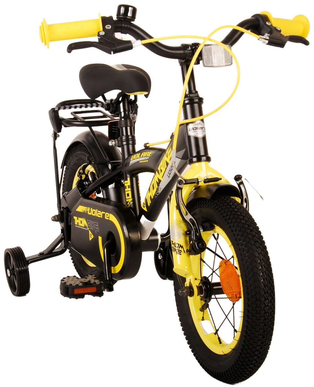Volare Thombike Kinderfiets - Jongens - 12 inch - Zwart Geel - Zwart, Geel - 3-5 jaar extra afbeelding 11