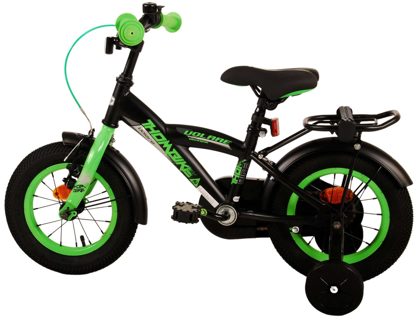 Volare Thombike Kinderfiets - Jongens - 12 inch - Zwart Groen - Zwart, Groen - 3-5 jaar extra afbeelding 14