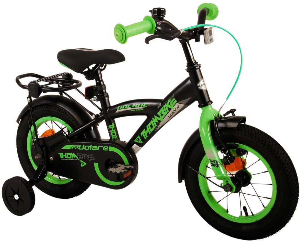 Volare Thombike Kinderfiets - Jongens - 12 inch - Zwart Groen - Zwart, Groen - 3-5 jaar extra afbeelding 11
