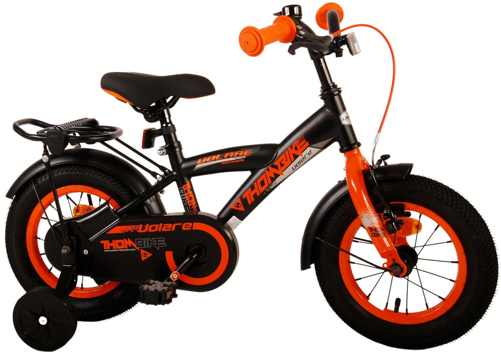 Volare Thombike Kinderfiets - Jongens - 12 inch - Zwart Oranje - Zwart, Oranje - 3-5 jaar extra afbeelding 3