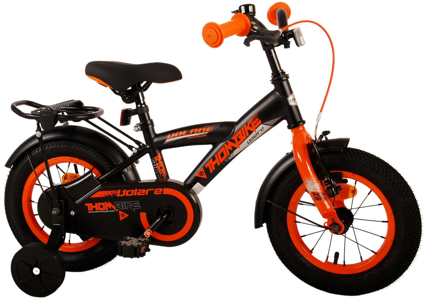 Volare Thombike Kinderfiets - Jongens - 12 inch - Zwart Oranje - Zwart, Oranje - 3-5 jaar extra afbeelding 3