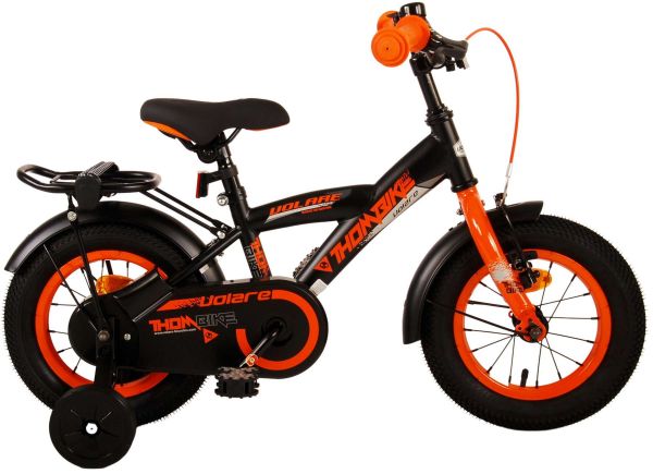 Volare Thombike Kinderfiets - Jongens - 12 inch - Zwart Oranje - Zwart, Oranje - 3-5 jaar extra afbeelding 2