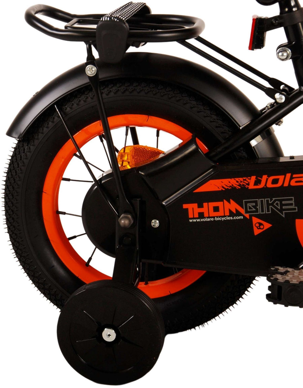 Volare Thombike Kinderfiets - Jongens - 12 inch - Zwart Oranje - Zwart, Oranje - 3-5 jaar extra afbeelding 5