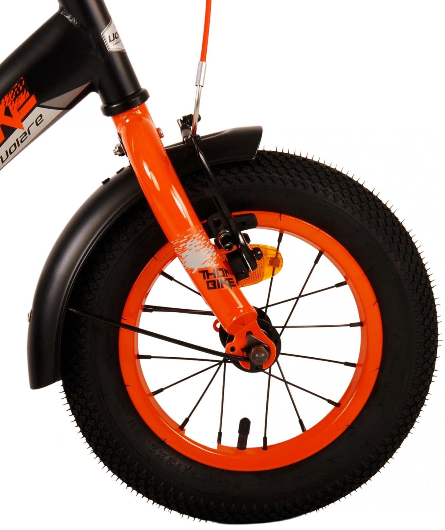Volare Thombike Kinderfiets - Jongens - 12 inch - Zwart Oranje - Zwart, Oranje - 3-5 jaar extra afbeelding 6