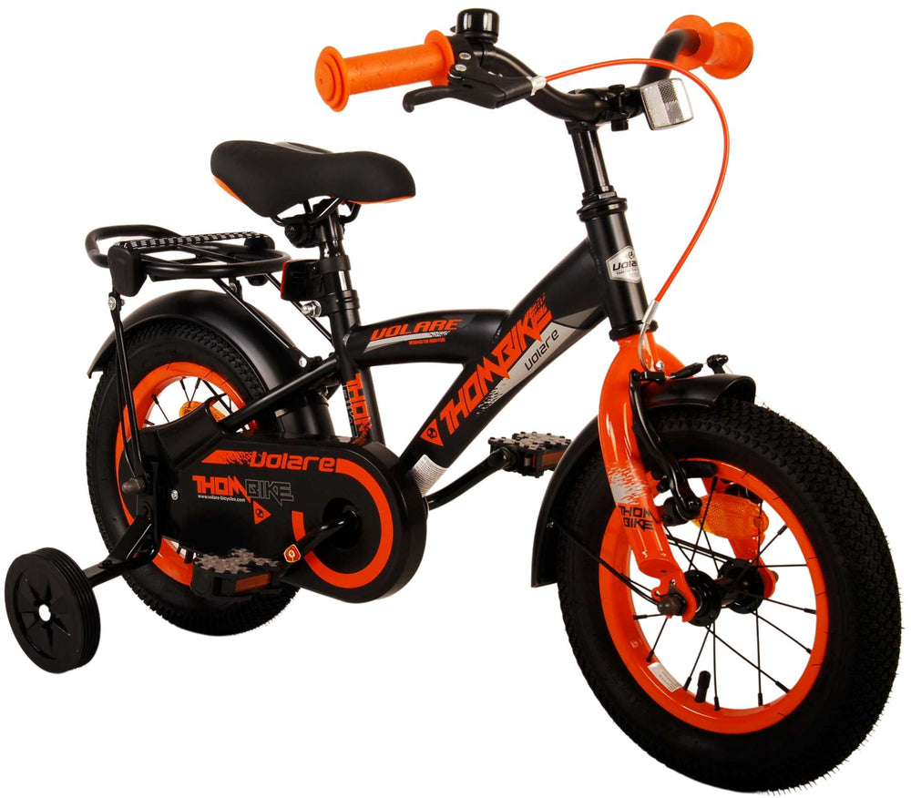 Volare Thombike Kinderfiets - Jongens - 12 inch - Zwart Oranje - Zwart, Oranje - 3-5 jaar extra afbeelding 11
