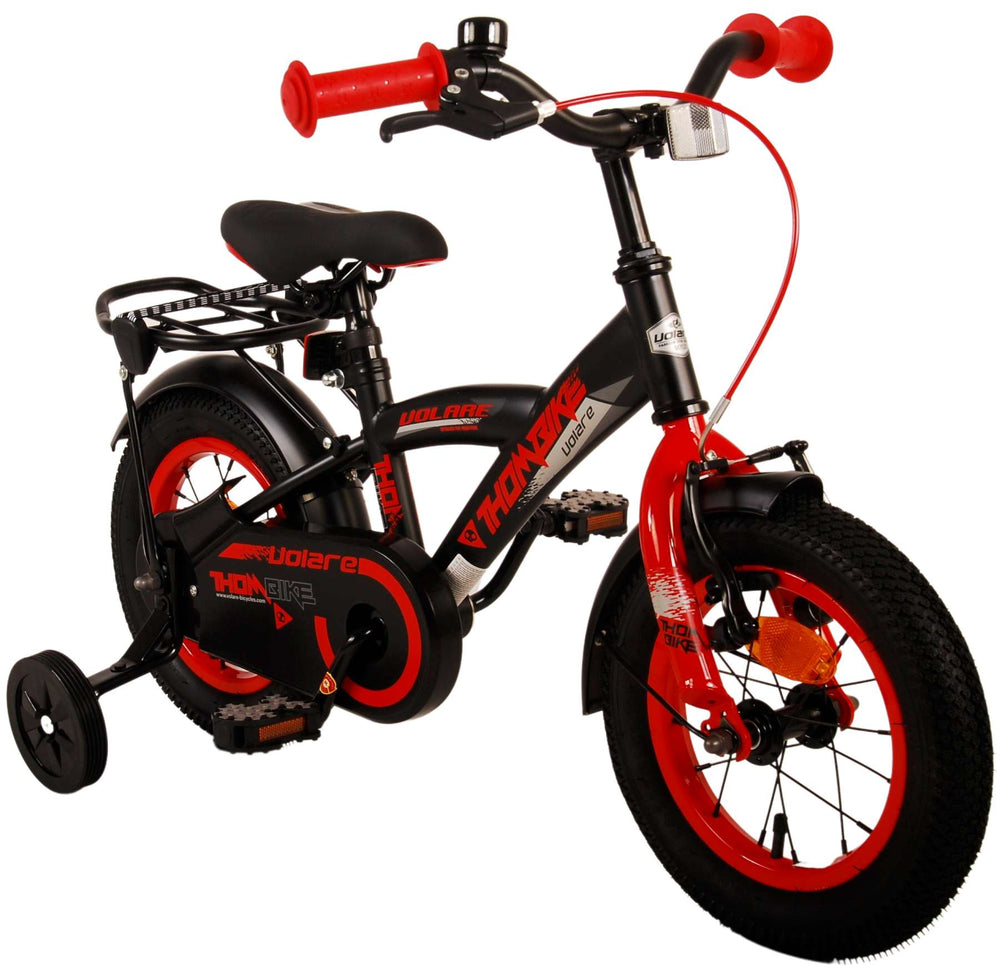 Volare Thombike Kinderfiets - Jongens - 12 inch - Zwart Rood - Zwart, Rood - 3-5 jaar extra afbeelding 11