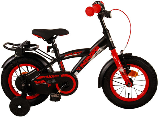 Volare Thombike Kinderfiets - Jongens - 12 inch - Zwart Rood - Zwart, Rood - 3-5 jaar bij Fietstotaal