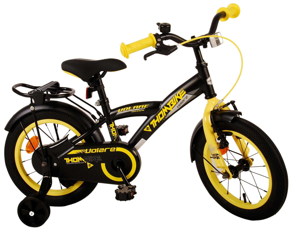 Volare Thombike Kinderfiets - Jongens - 14 inch - Zwart Geel - Zwart, Geel - 3-5 jaar extra afbeelding 4