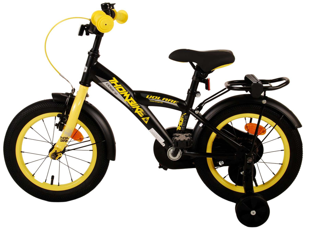 Volare Thombike Kinderfiets - Jongens - 14 inch - Zwart Geel - Zwart, Geel - 3-5 jaar extra afbeelding 14
