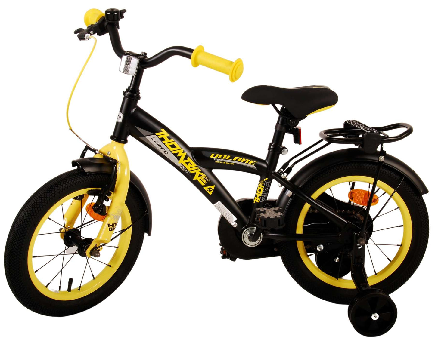 Volare Thombike Kinderfiets - Jongens - 14 inch - Zwart Geel - Zwart, Geel - 3-5 jaar extra afbeelding 15