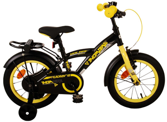 Volare Thombike Kinderfiets - Jongens - 14 inch - Zwart Geel - Zwart, Geel - 3-5 jaar bij Fietstotaal