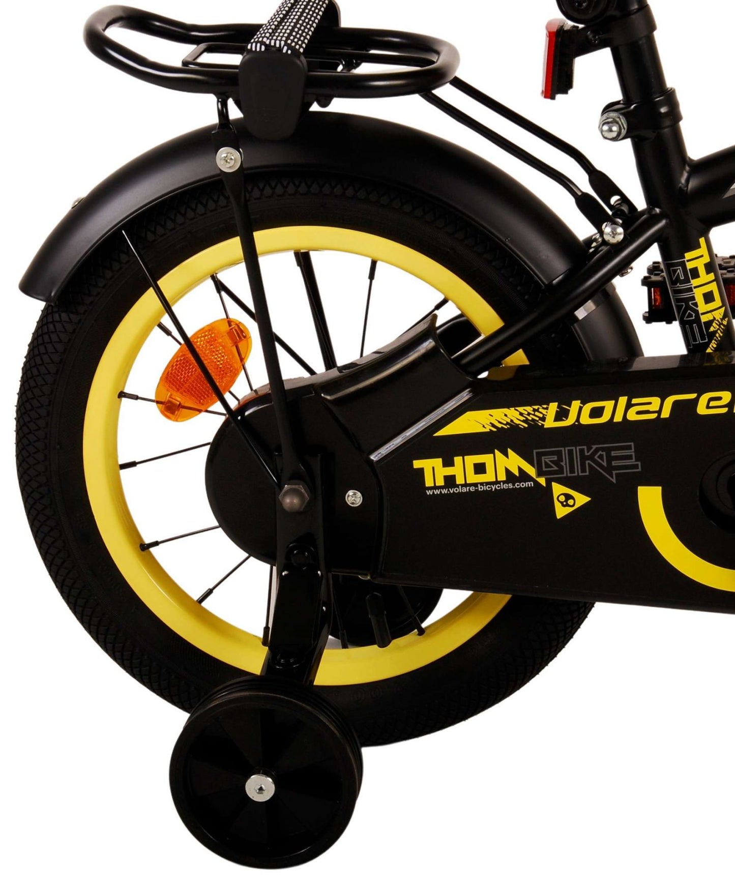 Volare Thombike Kinderfiets - Jongens - 14 inch - Zwart Geel - Zwart, Geel - 3-5 jaar extra afbeelding 5