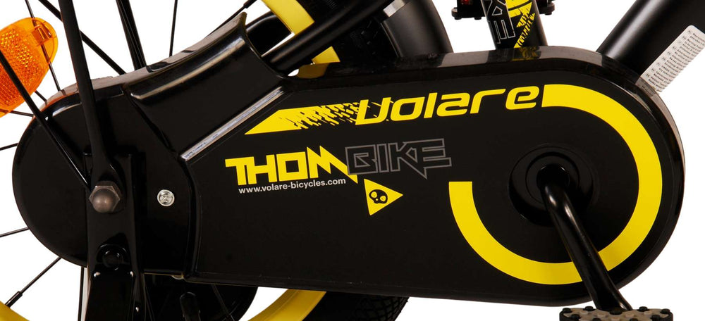 Volare Thombike Kinderfiets - Jongens - 14 inch - Zwart Geel - Zwart, Geel - 3-5 jaar extra afbeelding 7