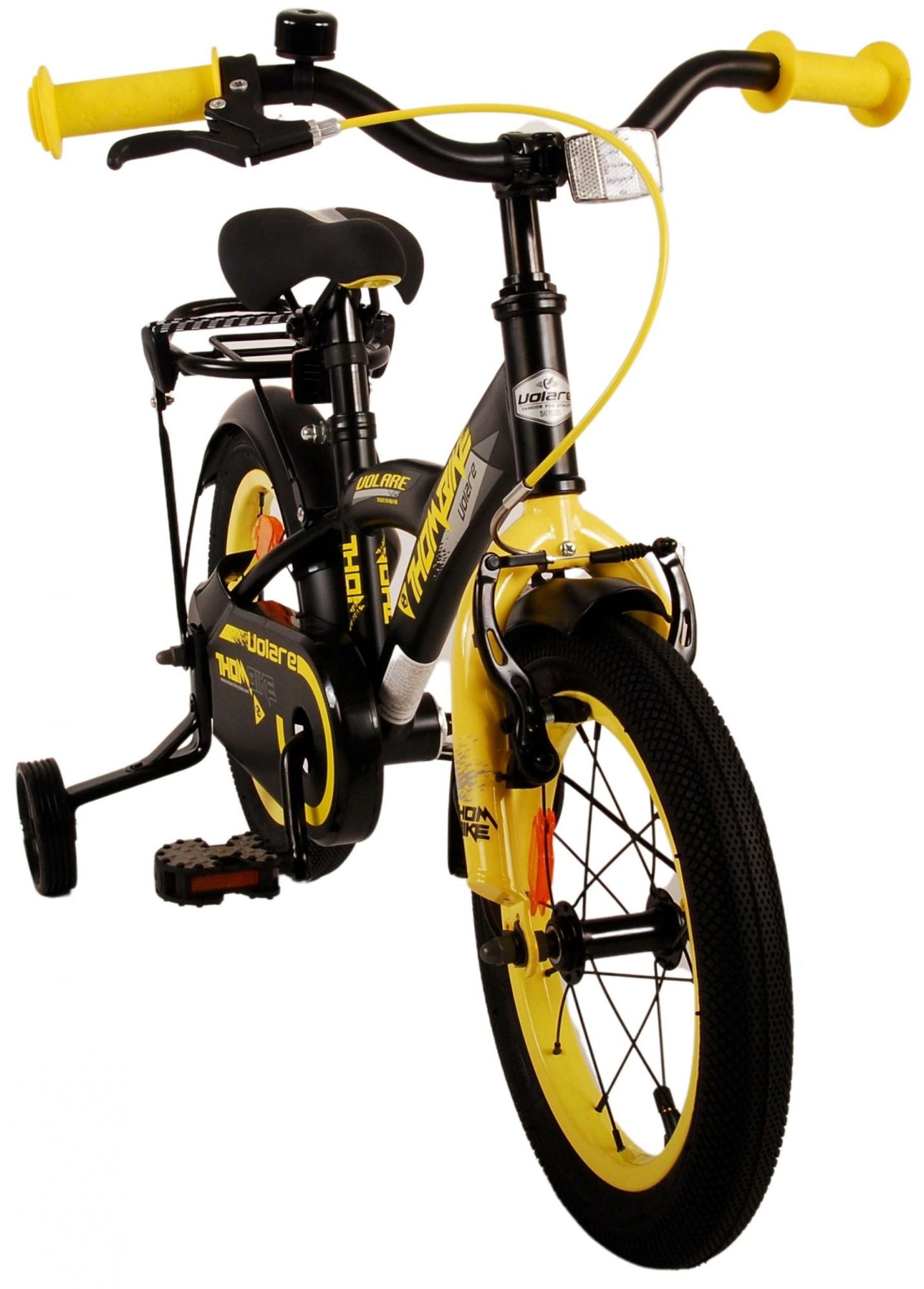 Volare Thombike Kinderfiets - Jongens - 14 inch - Zwart Geel - Zwart, Geel - 3-5 jaar extra afbeelding 11