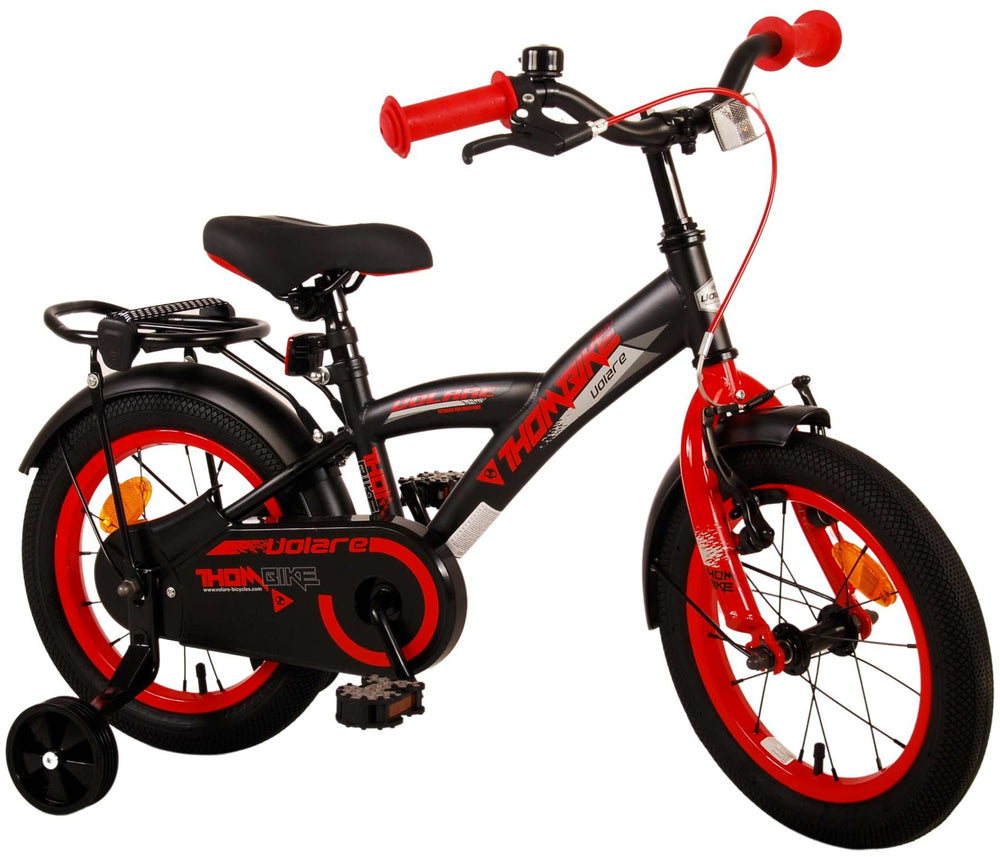 Volare Thombike Kinderfiets - Jongens - 14 inch - Zwart Rood - Zwart, Rood - 3-5 jaar extra afbeelding 4