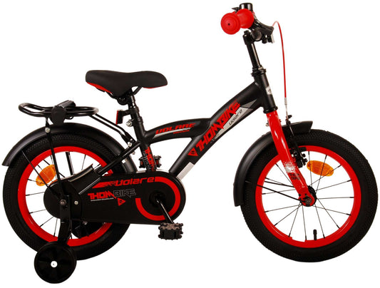 Volare Thombike Kinderfiets - Jongens - 14 inch - Zwart Rood - Zwart, Rood - 3-5 jaar bij Fietstotaal