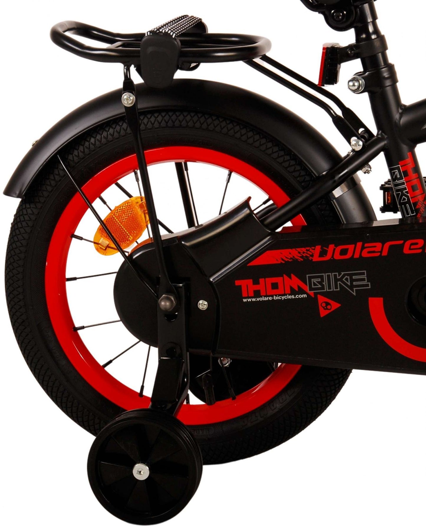 Volare Thombike Kinderfiets - Jongens - 14 inch - Zwart Rood - Zwart, Rood - 3-5 jaar extra afbeelding 5