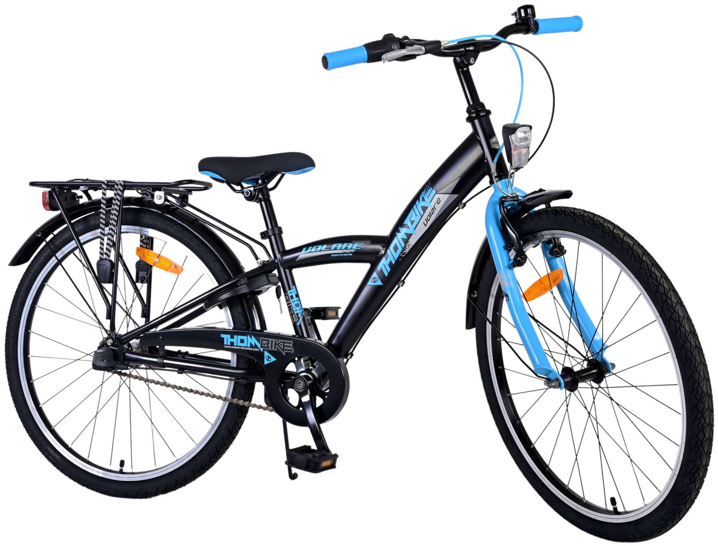Volare Thombike Kinderfiets - Jongens - 24 inch - Zwart Blauw - 3 versnellingen - Zwart, Blauw - 8-10 jaar extra afbeelding 3