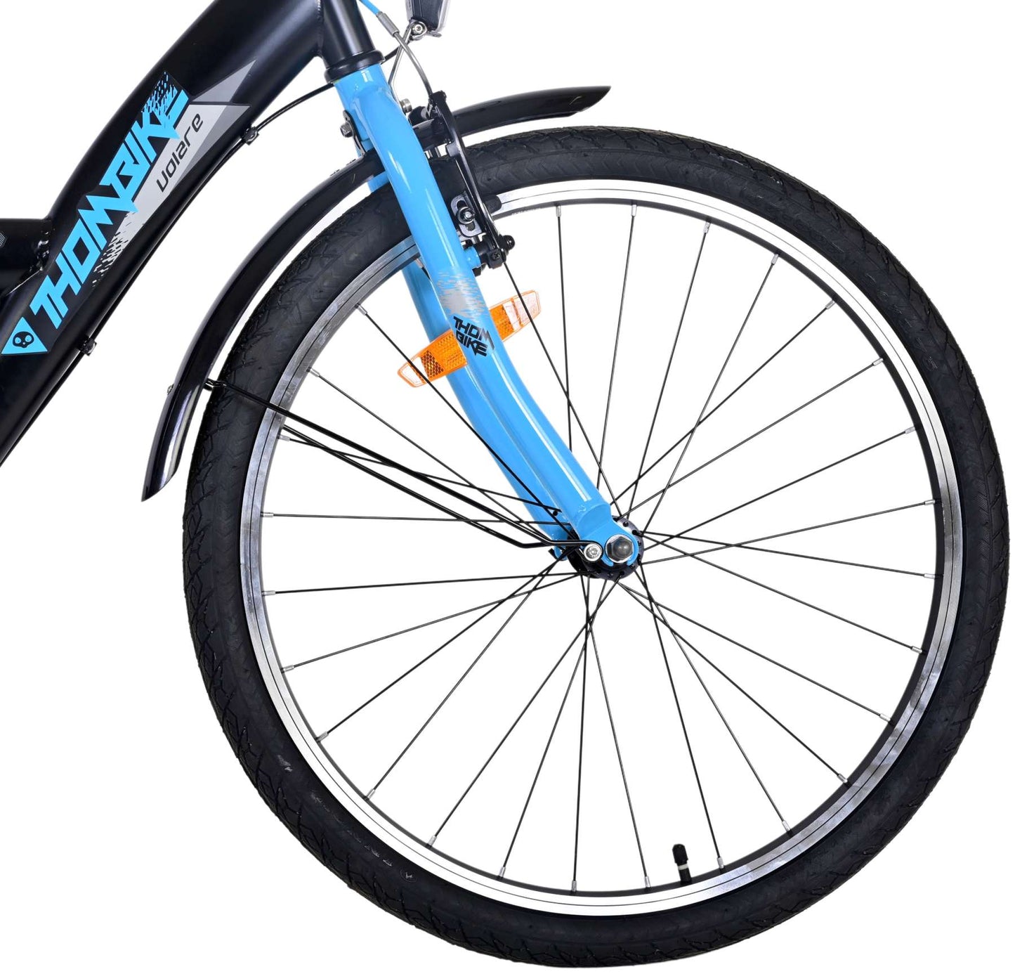 Volare Thombike Kinderfiets - Jongens - 24 inch - Zwart Blauw - 3 versnellingen - Zwart, Blauw - 8-10 jaar extra afbeelding 5
