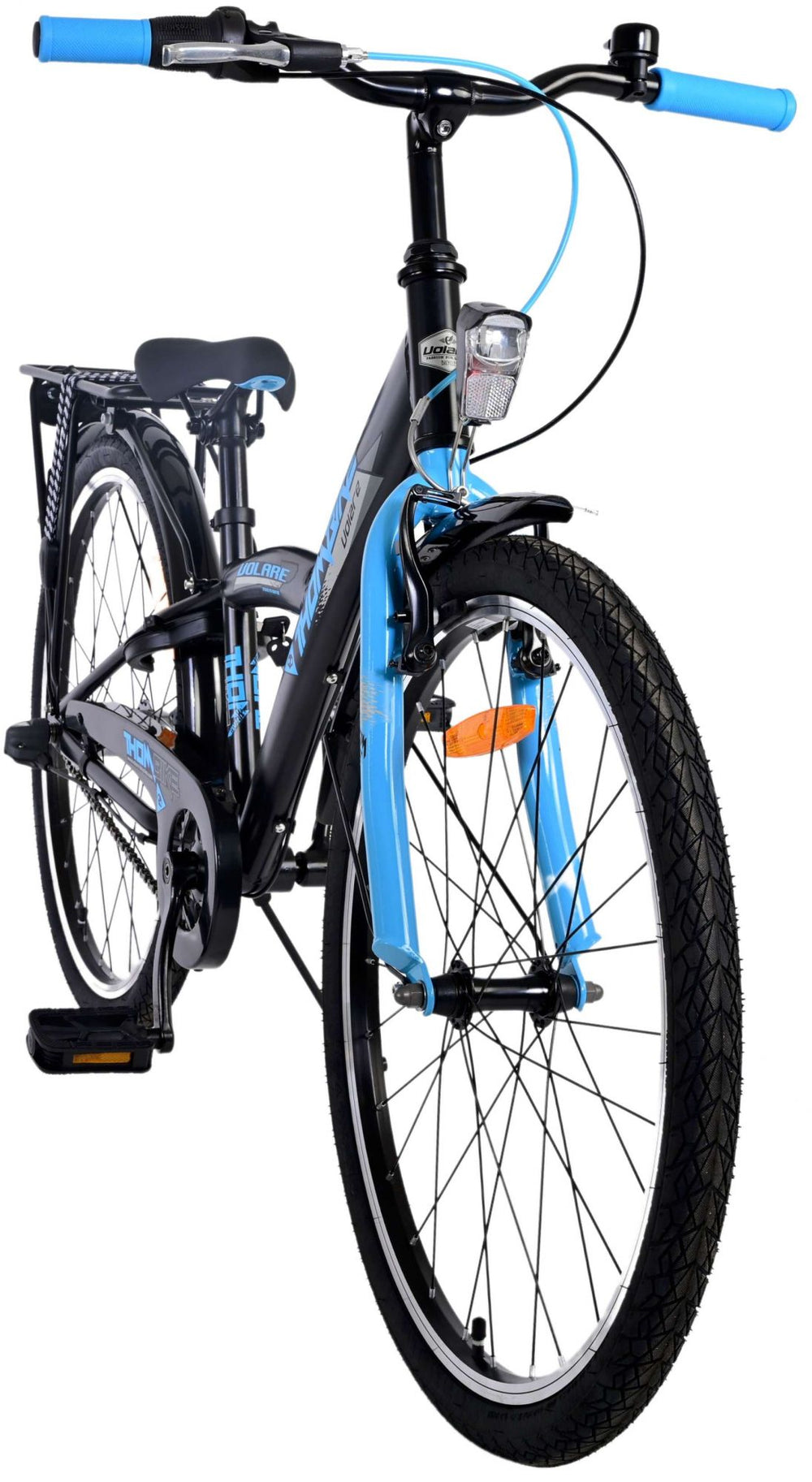 Volare Thombike Kinderfiets - Jongens - 24 inch - Zwart Blauw - 3 versnellingen - Zwart, Blauw - 8-10 jaar extra afbeelding 7