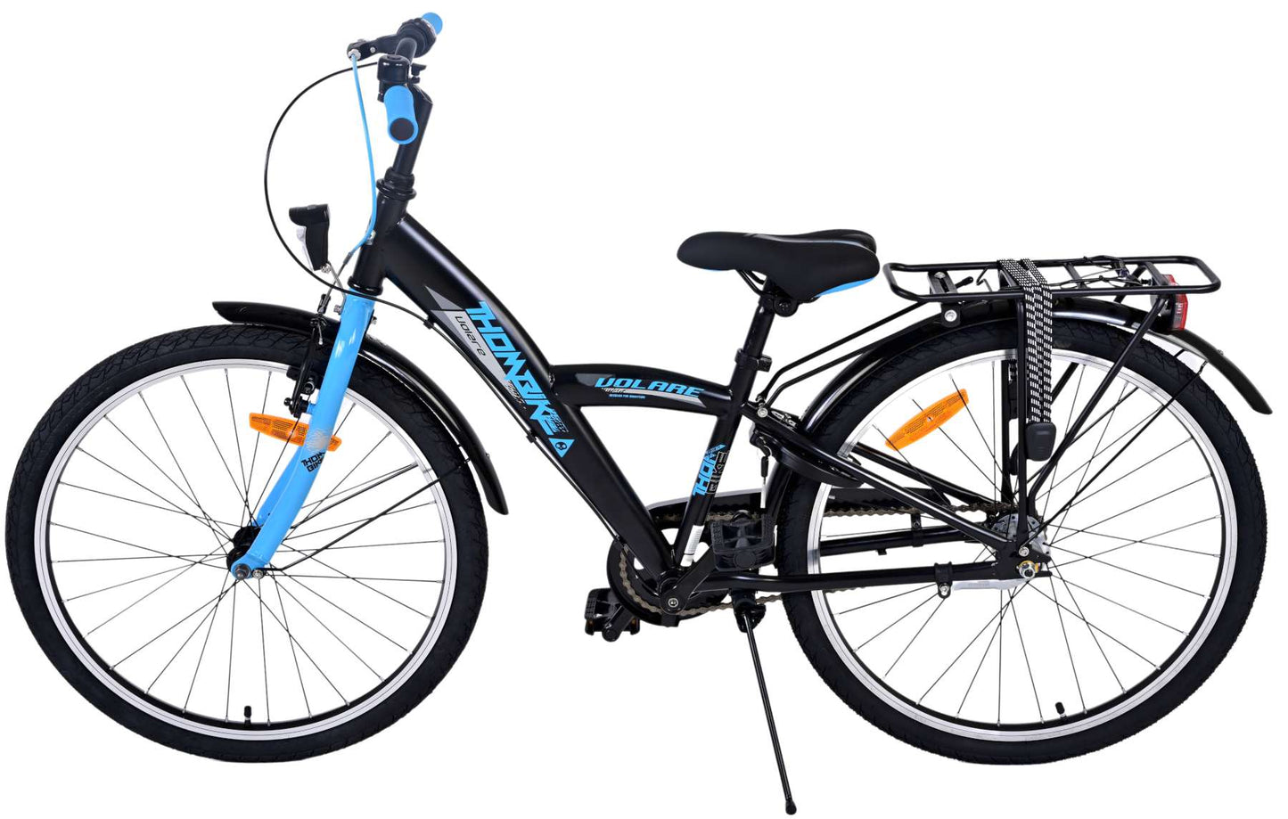 Volare Thombike Kinderfiets - Jongens - 24 inch - Zwart Blauw - 3 versnellingen - Zwart, Blauw - 8-10 jaar extra afbeelding 9