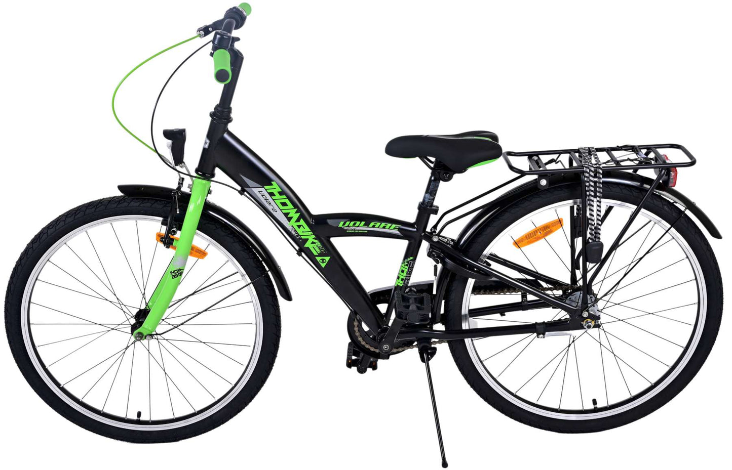 Volare Thombike Kinderfiets - Jongens - 24 inch - Groen Zwart - 3 versnellingen - Zwart, Groen - 8-10 jaar extra afbeelding 10