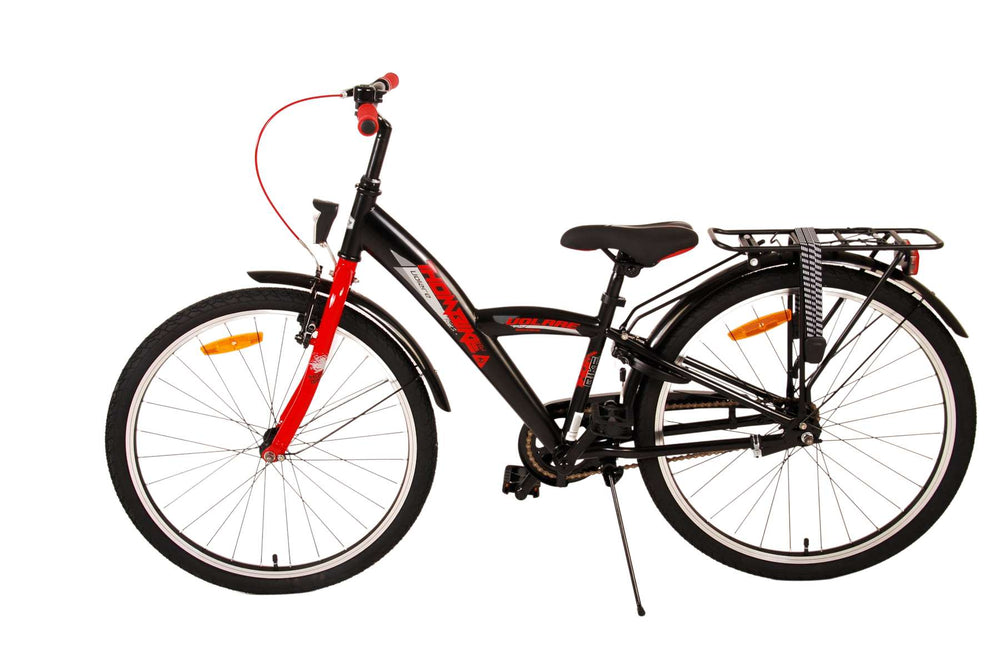 Volare Thombike Kinderfiets - Jongens - 24 inch - Zwart Rood - Zwart, Rood - 8-10 jaar extra afbeelding 14