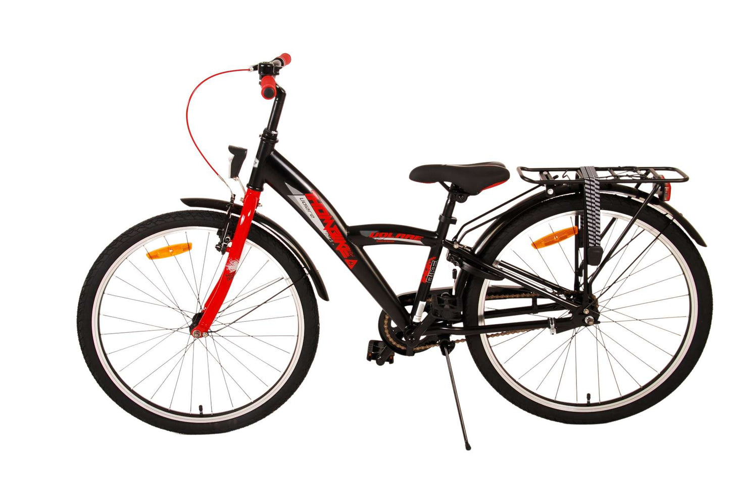 Volare Thombike Kinderfiets - Jongens - 24 inch - Zwart Rood - Zwart, Rood - 8-10 jaar extra afbeelding 14