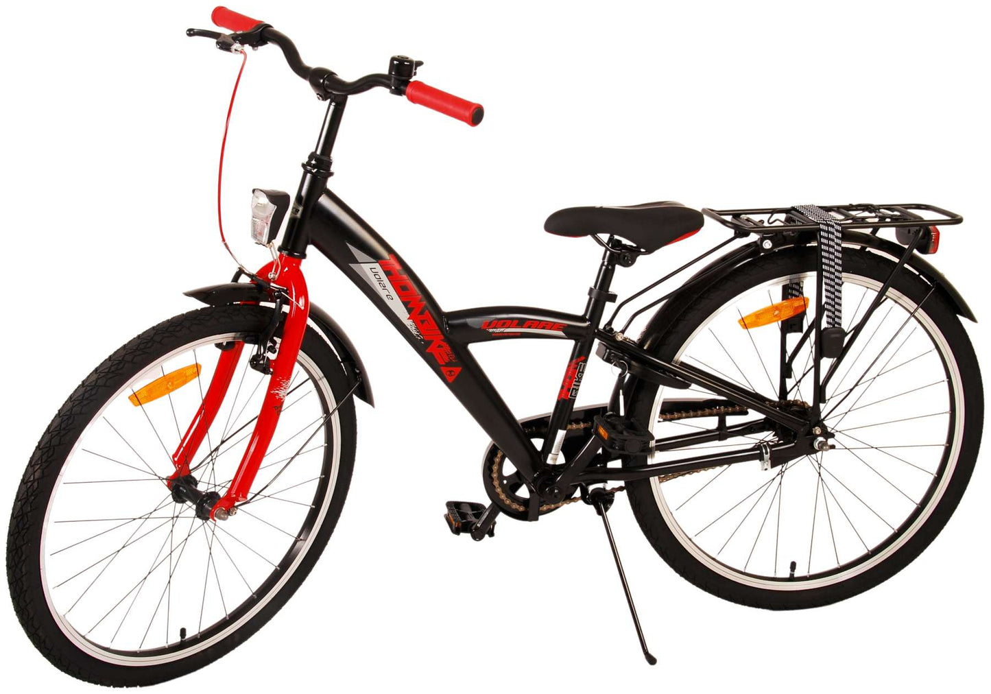 Volare Thombike Kinderfiets - Jongens - 24 inch - Zwart Rood - Zwart, Rood - 8-10 jaar extra afbeelding 15