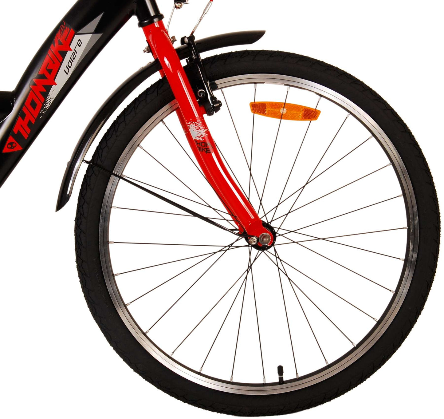 Volare Thombike Kinderfiets - Jongens - 24 inch - Zwart Rood - Zwart, Rood - 8-10 jaar extra afbeelding 6
