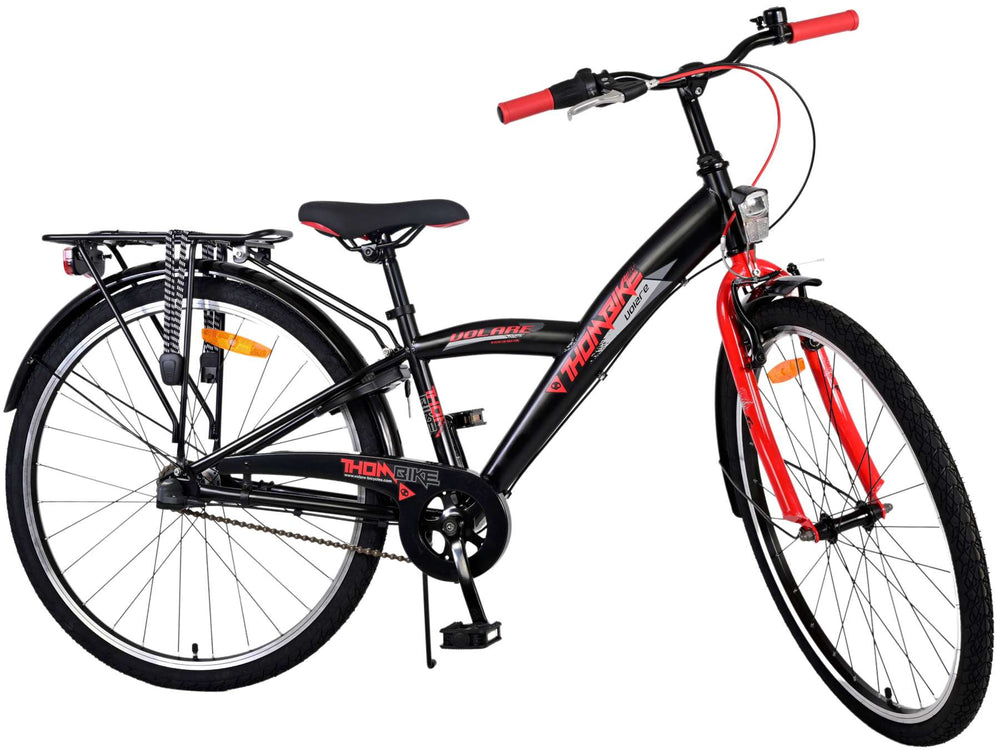 Volare Thombike Kinderfiets - Jongens - 26 inch - Zwart Rood - 3 versnellingen - Zwart, Rood - 10-12 jaar extra afbeelding 3