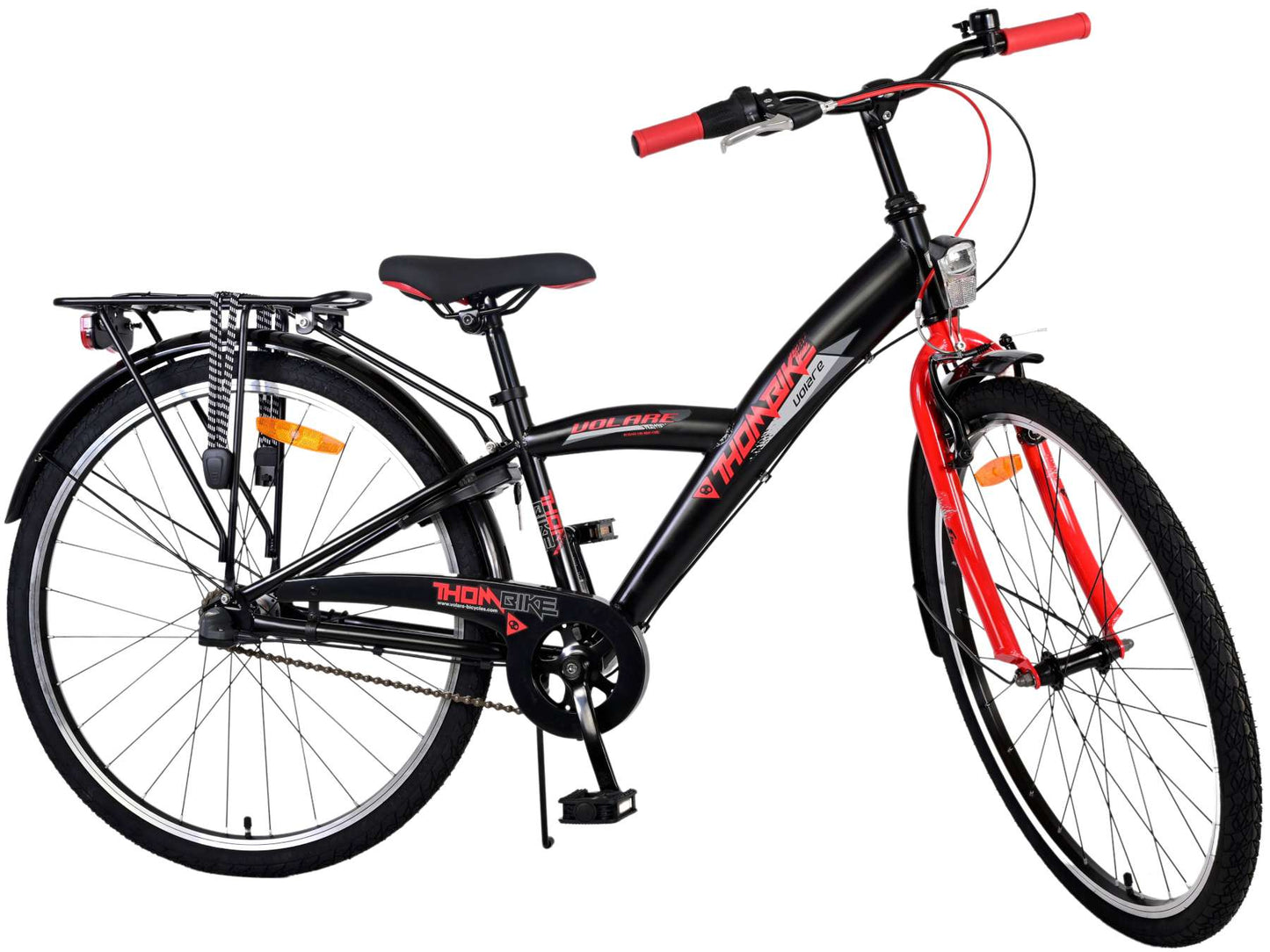 Volare Thombike Kinderfiets - Jongens - 26 inch - Zwart Rood - 3 versnellingen - Zwart, Rood - 10-12 jaar extra afbeelding 3
