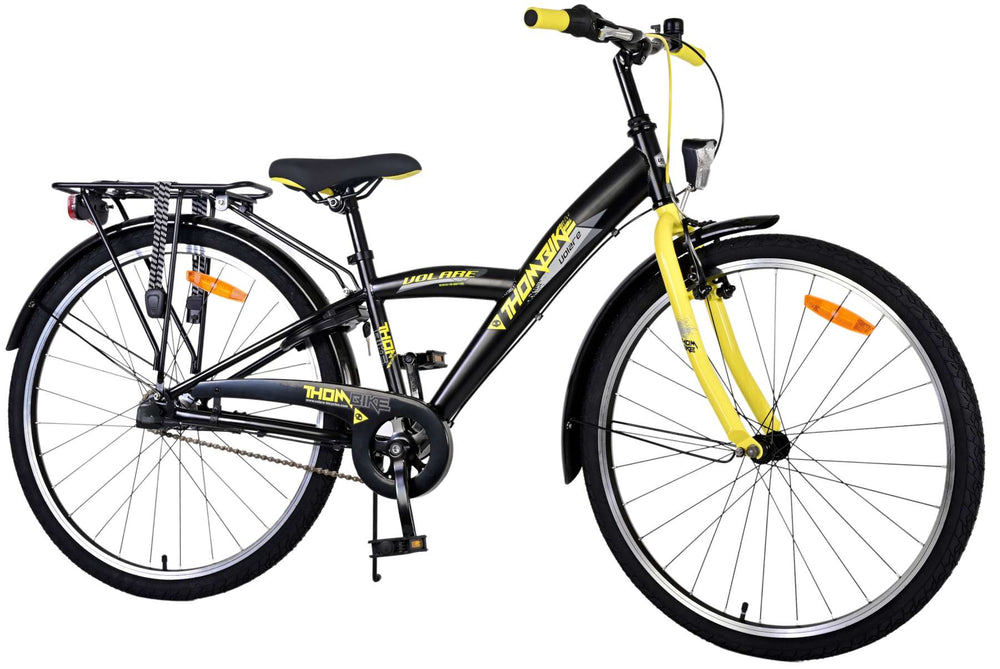 Volare Thombike Kinderfiets - Jongens - 26 inch - Zwart Geel- 3 versnellingen - Zwart, Geel - 10-12 jaar extra afbeelding 3