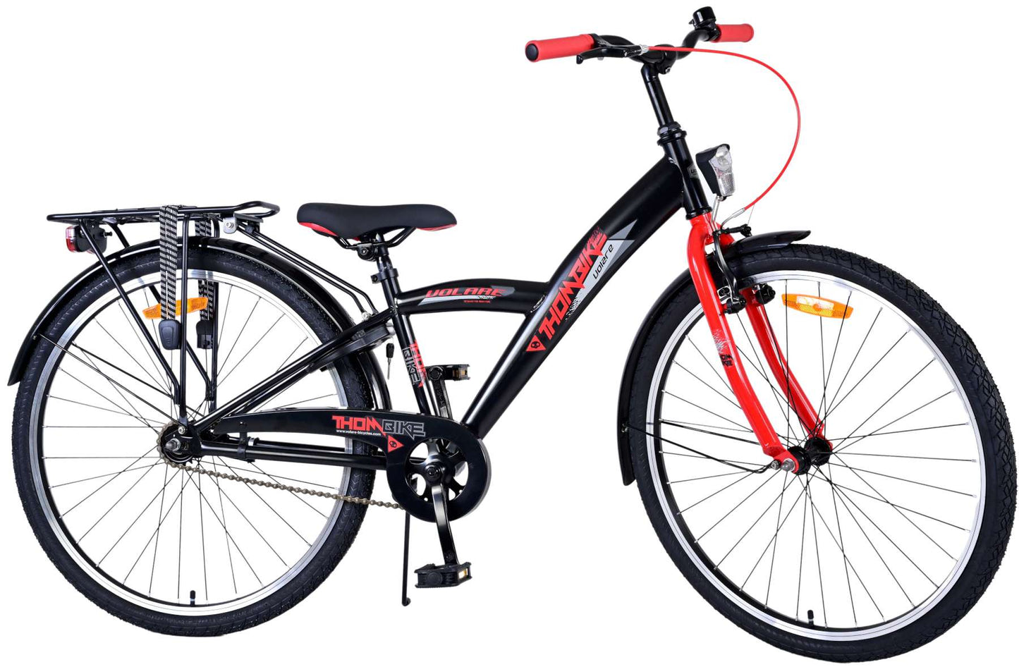 Volare Thombike Kinderfiets - Jongens - 26 inch - Zwart Rood - Zwart, Rood - 10-12 jaar extra afbeelding 4
