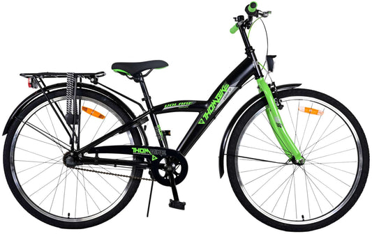 Volare Thombike Kinderfiets - Jongens - 26 inch - Zwart Groen - 3 versnellingen - Zwart, Groen - 10-12 jaar bij Fietstotaal