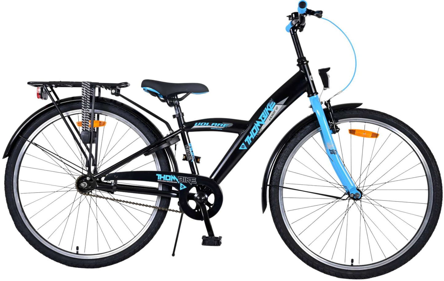 Volare Thombike Kinderfiets - Jongens - 26 inch - Zwart Blauw - Zwart, Blauw - 10-12 jaar bij Fietstotaal