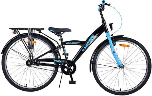 Volare Thombike Kinderfiets - Jongens - 26 inch - Zwart Blauw - Zwart, Blauw - 10-12 jaar bij Fietstotaal