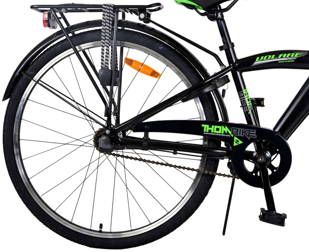 Volare Thombike Kinderfiets - Jongens - 26 inch - Zwart Groen - 3 versnellingen - Zwart, Groen - 10-12 jaar extra afbeelding 4